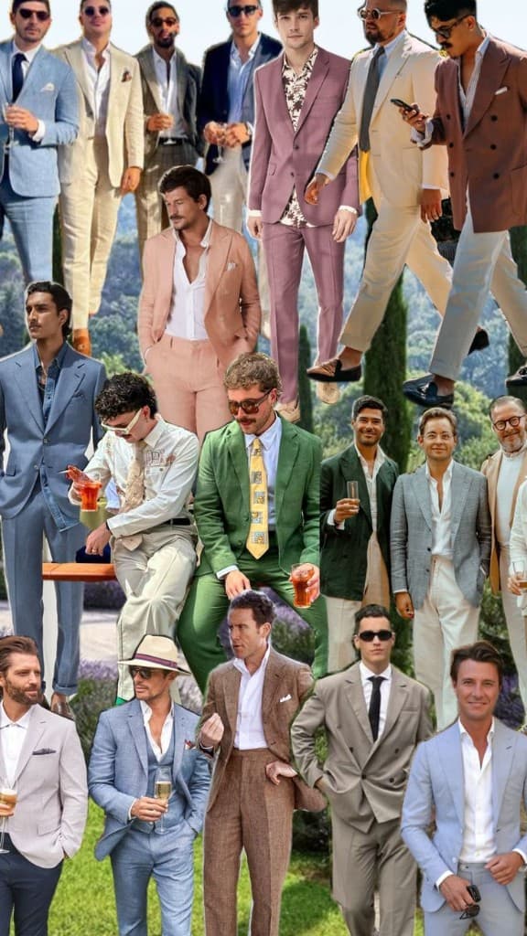 Suiting outfit inspiration collage